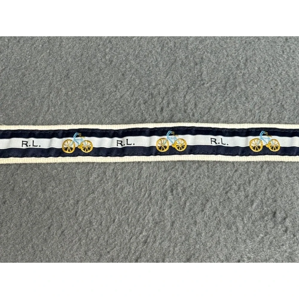 Ralph Lauren Polo RL Toddler Belt Striped‎ Bicycle Print D Ring Buckle 2t-4t